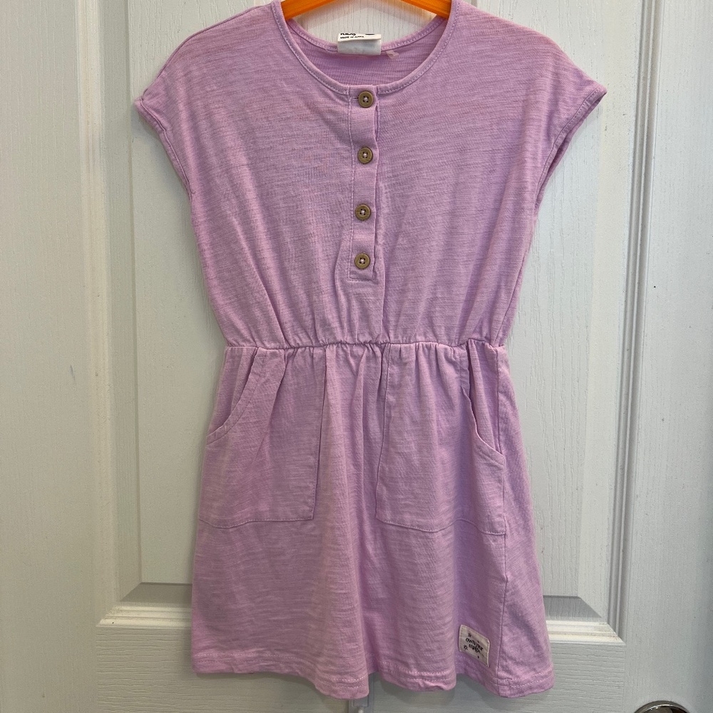 Cotton On Simple Cotton Button Down Pink Dress in Size 5 fitted waist kids